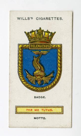 Ships' Badges Series, Wills's Cigarettes Card: No.26 Telemachus