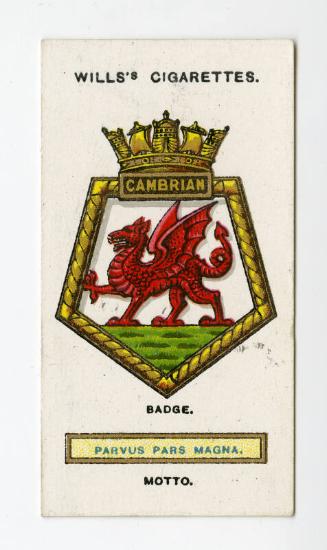 Ships' Badges Series, Wills's Cigarettes Card: No.9 Cambrian