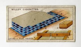 Household Hints Series, Wills's Cigarettes Card: No.46 Laying a Tiled Hearth