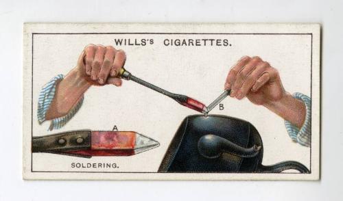 Household Hints Series, Wills's Cigarettes Card: No.42 Soldering