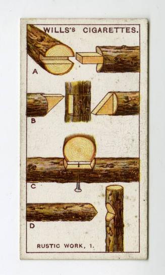 Household Hints Series, Wills's Cigarettes Card: No.37 Rustic Work 1