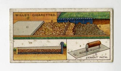 Household Hints Series, Wills's Cigarettes Card: No.31 Cement Path