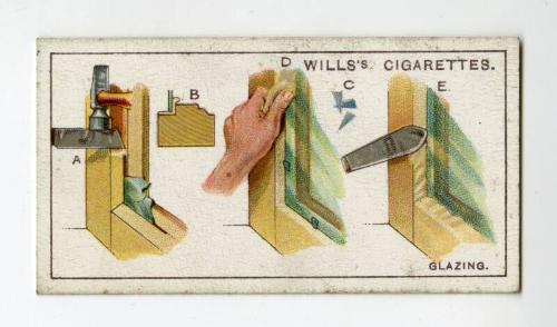 Household Hints Series, Wills's Cigarettes Card: No.25 Glazing