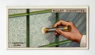 Household Hints Series, Wills's Cigarettes Card: No.24 ''Frosting'' Glass