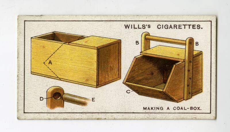 Household Hints Series, Wills's Cigarettes Card: No.13 Making a Coal-box