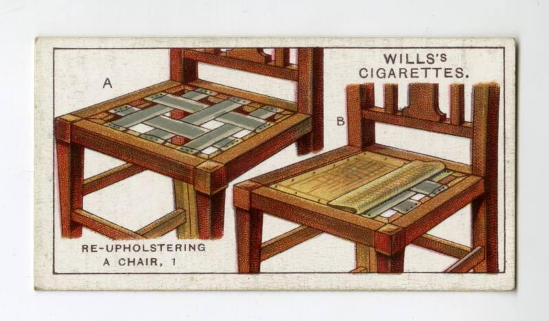 Household Hints Series, Wills's Cigarettes Card: No.8 Re-upholstering a Chair, 2