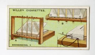 Household Hints Series, Wills's Cigarettes Card: No.5 Bookbinding, 2