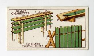 Household Hints Series, Wills's Cigarettes Card: No.3 Renovating Venetian Blinds