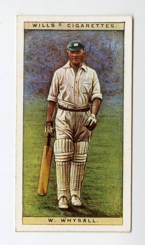 Cricketers, 1928 series, Wills's Cigarettes Card: No.48 W.W. Whysall (Notts)