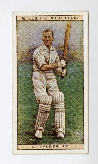 Cricketers, 1928 series, Wills's Cigarettes Card: No.46 E. Tyldesley (Lancashire)