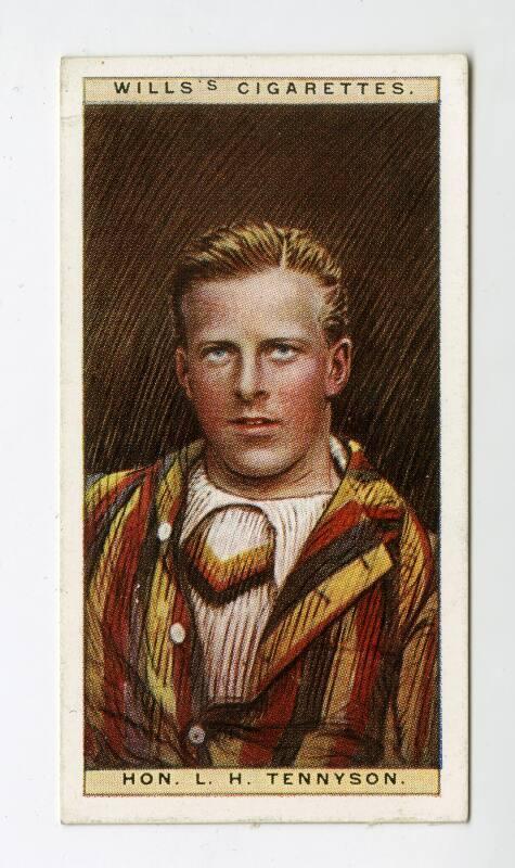 Cricketers, 1928 series, Wills's Cigarettes Card: No.44 Hon.L.H. Tennyson (Hampshire)