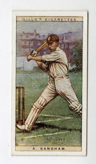 Cricketers, 1928 series, Wills's Cigarettes Card: No.39 A. Sandham (Surrey)