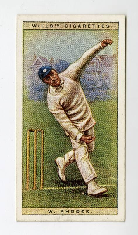 Cricketers, 1928 series, Wills's Cigarettes Card: No.35 W. Rhodes (Yorkshire)