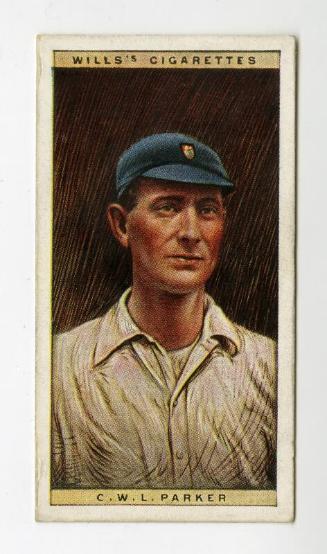Cricketers, 1928 series, Wills's Cigarettes Card: No.34 C.W.L. Parker (Gloucestershire)