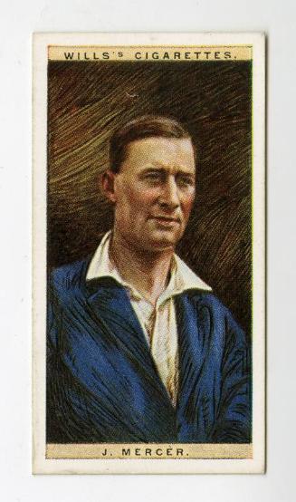 Cricketers, 1928 series, Wills's Cigarettes Card: No.33 J.Mercer (Glamorgan)