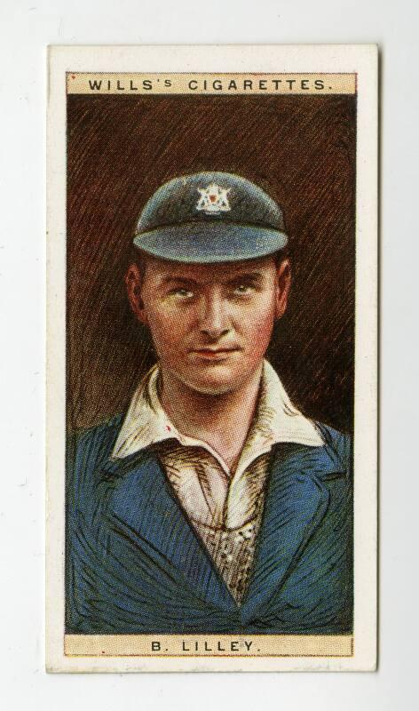 Cricketers, 1928 series, Wills's Cigarettes Card: No.29 B.Lilley (Notts)