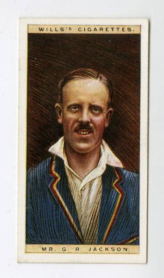 Cricketers, 1928 series, Wills's Cigarettes Card: No.24 Mr. G.R. Jackson (Derbyshire)