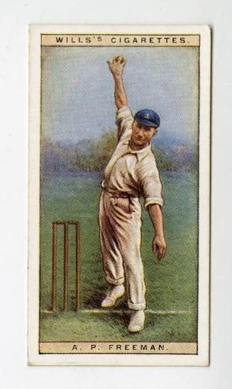 Cricketers, 1928 series, Wills's Cigarettes Card: No.13 A.P. Freeman (Kent)