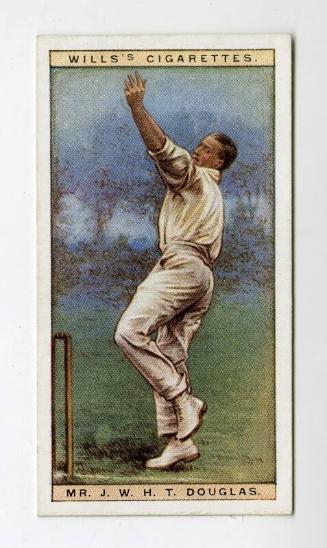Cricketers, 1928 series, Wills's Cigarettes Card: No.8 Mr. J.W.H.T. Douglas (Essex)