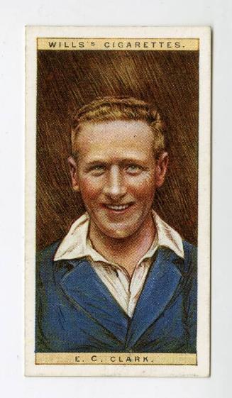Cricketers, 1928 series, Wills's Cigarettes Card: No.6 E.C. Clark (Northamptonshire)