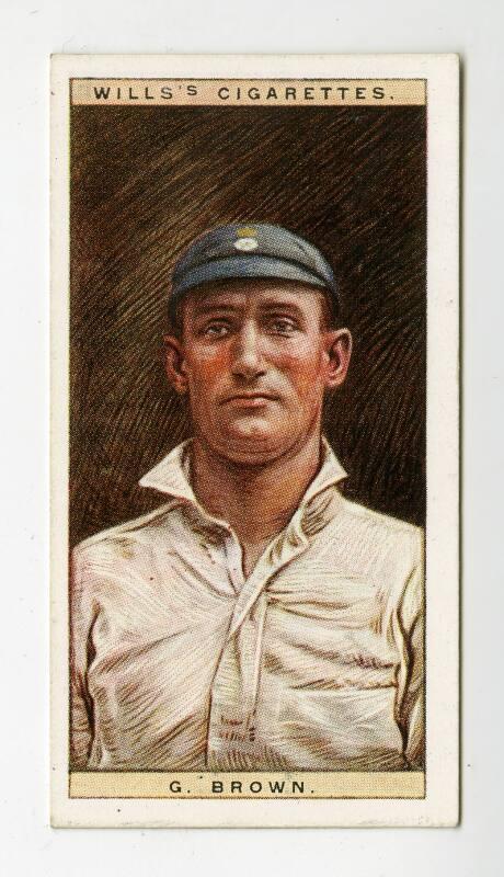 Cricketers, 1928 series, Wills's Cigarettes Card: No.3 G. Brown (Hampshire)