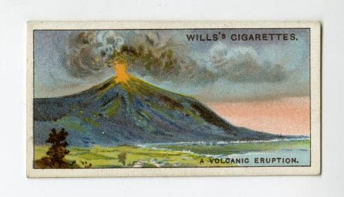 Will's Cigarette Card - ''Do You Know'' 2nd series - No. 45  What causes a Volcanic Eruption?