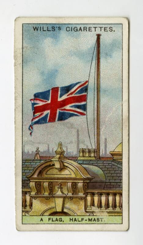 ''Do You Know'' series, Wills's Cigarettes Card: No.20 why a Flag is Flown at Half-mast?