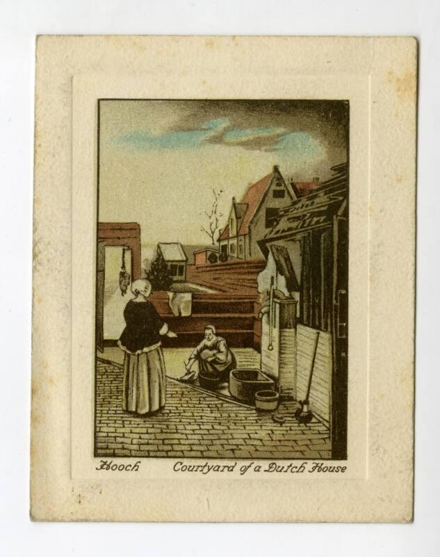 De Reszke Cigarettes Card: Art Treasures Series, No.27 Courtyard of A Dutch House