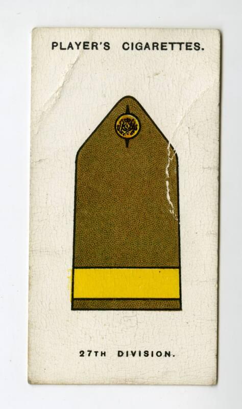 Player's Cigarettes Card: Army, Corps & Divisional Signs 1914-1918, No.72 27th Division