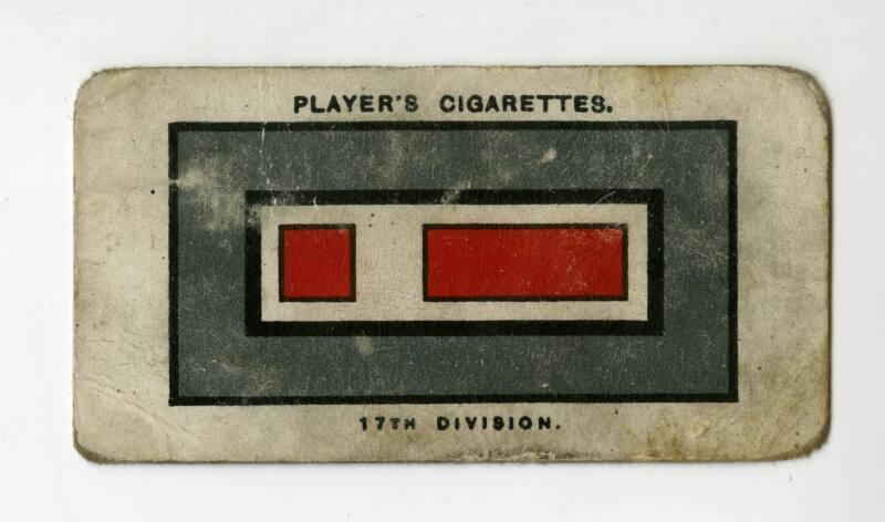 Player's Cigarettes Card - "Army, Corps & Divisional Signs 1914-1918" series - No. 34 17th Division
