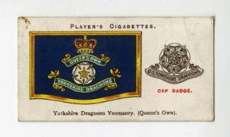 Player's Cigarettes Card, Drum Banners & Cap Badges: No.31 Yorkshire Dragoons Yeomanry (Queen's Own)
