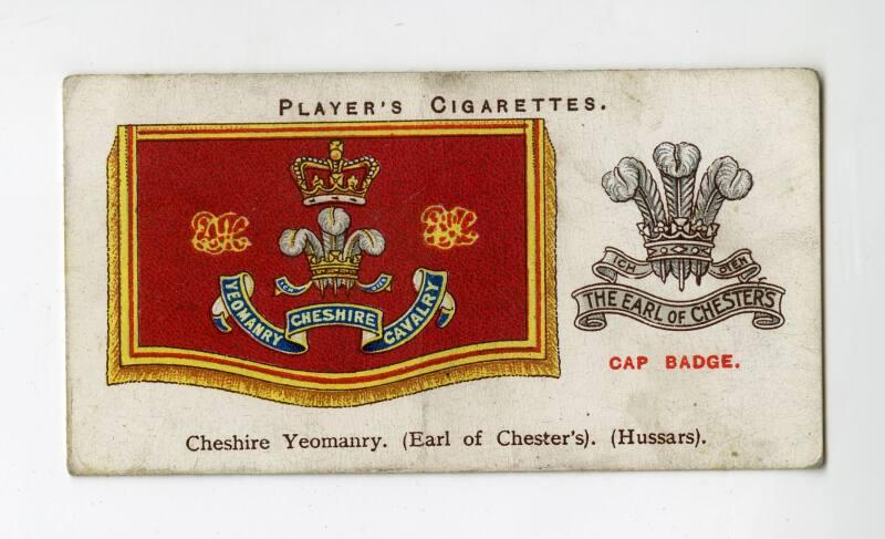 Player's Cigarettes Card, Drum Banners & Cap Badges: No.30 Cheshire Yeomanry (Earl of Chester's) (Hussars)