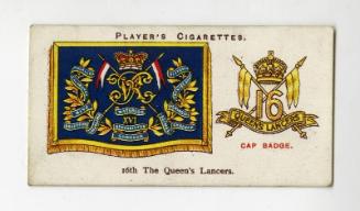 Player's Cigarettes Card, Drum Banners & Cap Badges: No.19 16th The Queen's Lancers