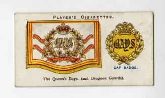 Player's Cigarettes Card, Drum Banners & Cap Badges: No.5 The Queen's Bays (and Dragoon Guards)