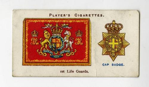Player's Cigarettes Card, Drum Banners & Cap Badges: No.1 1st Life Guards