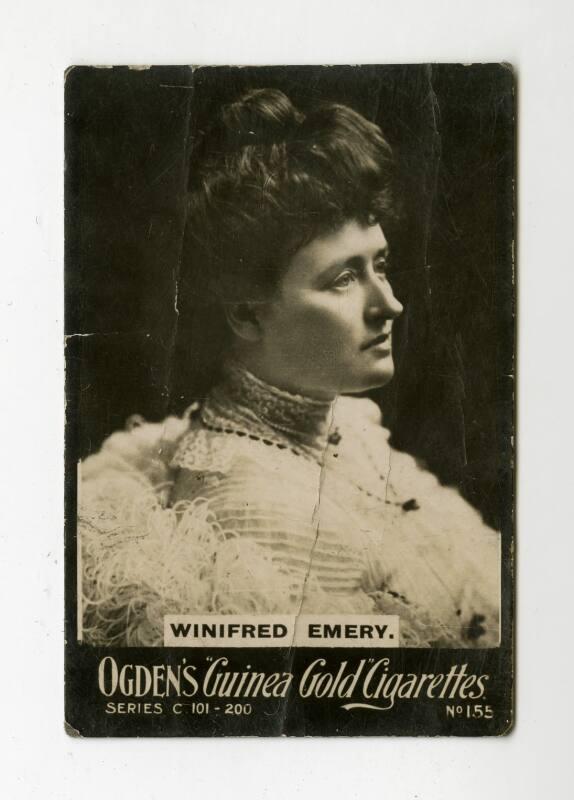 Ogden's Guinea Gold Cigarettes Card: No. 155 Winifred Emery, Series C 101-200