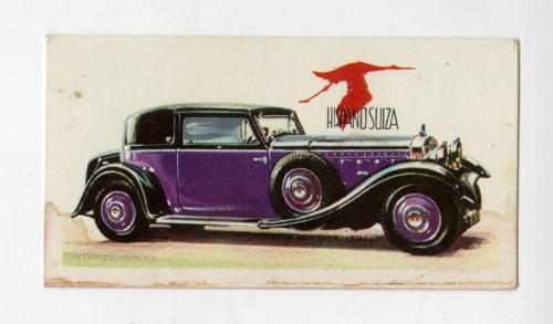 Brooke Bond Tea - "History of the Motor Car," series - No. 32 1931. Hispano-Suiza Type 68 V12½ Litres. (Spain)