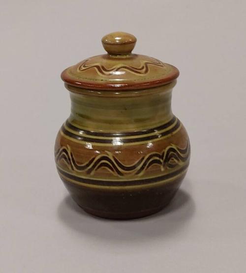 Storage Jar with Combed Decoration and Cover