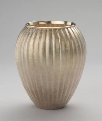 Fluted Silver Vase