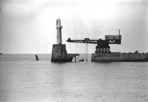 Titan Crane Working on Repair of South Breakwater Pier