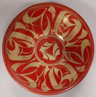 Red and Gold Lustre Bowl
