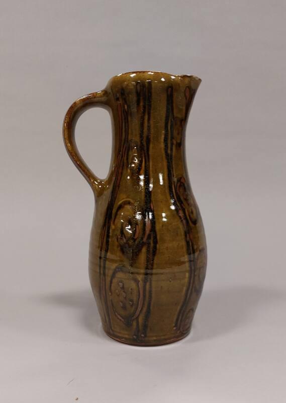 Tall Stoneware Jug with Celadon Green Ash Glaze