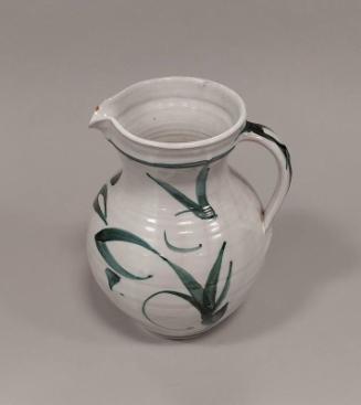 Tin-glazed Earthenware Green and White Jug