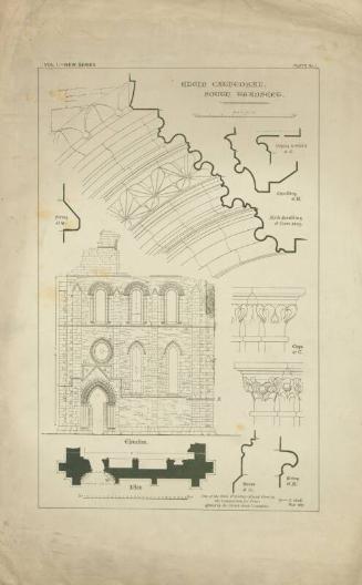 Plans of Local Architectural Features - Elgin Cathedral South Transept vol. 1 plate 1.