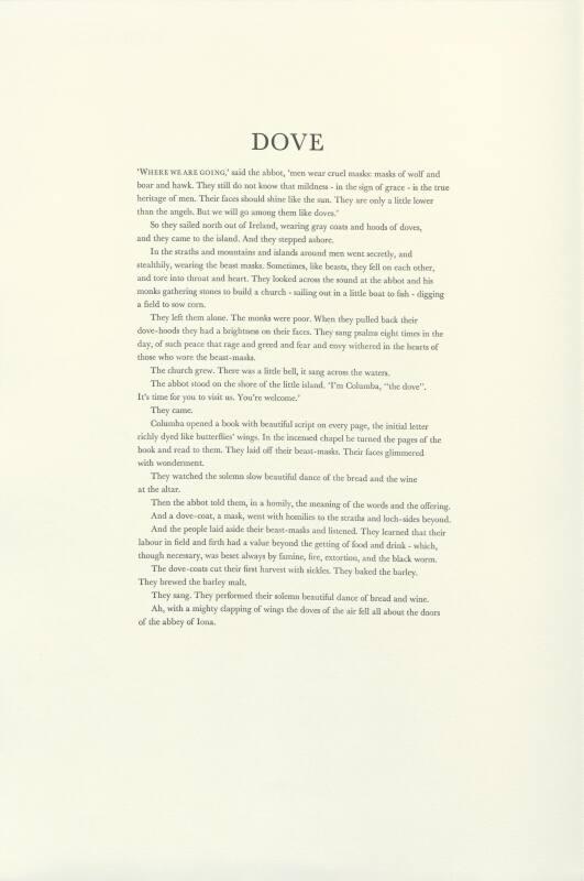 Dove- The Scottish Bestiary