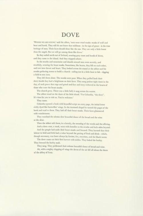 Dove- The Scottish Bestiary