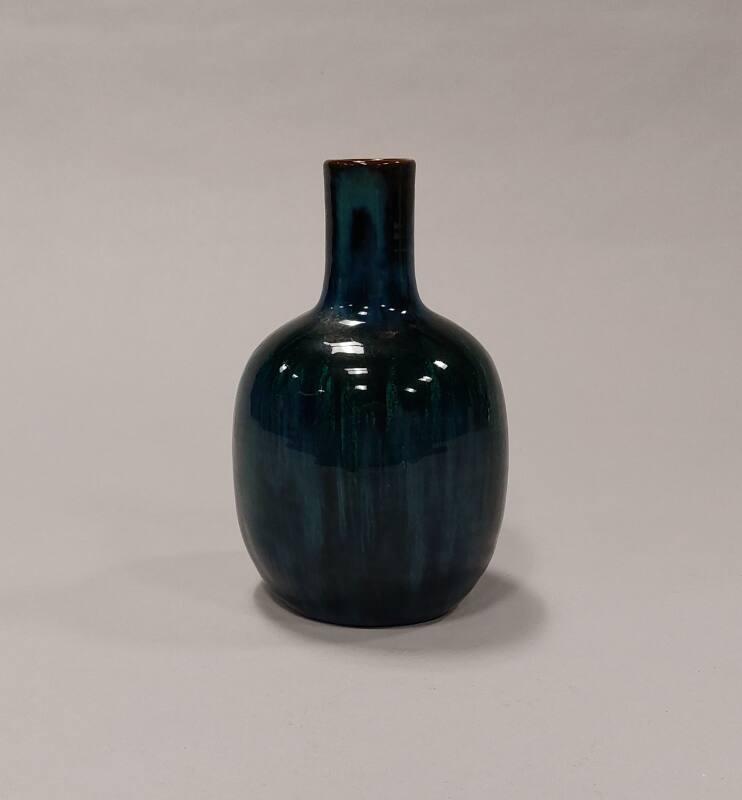 Vase with Streaky Green and Blue Glaze
