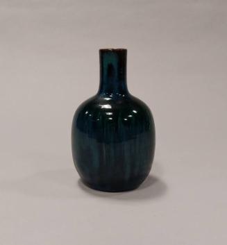 Vase with Streaky Green and Blue Glaze