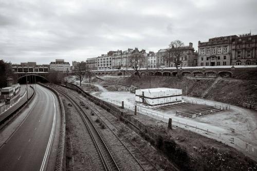 Looking over Union Terrace gardens on 9th April 2020