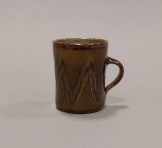 Stoneware Mug with Green Glaze